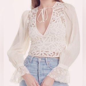 Free People Sorelle lace top